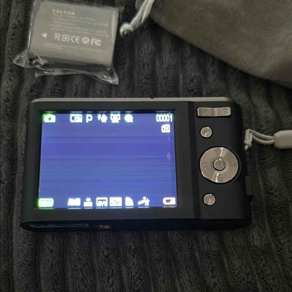 Compact Black 2.7K Digital Camera with Accessories